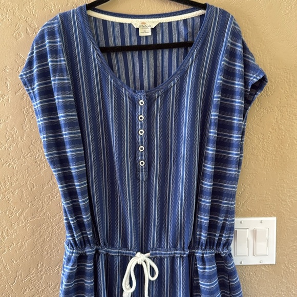 Bob Timberlake Women’s Cotton Striped Dress With Tie At Waist Size XL - Picture 2 of 9